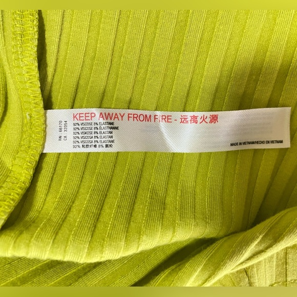 Free People Blissed Out Yoga Tank Top in Sparkling Citrus Green Size Large - Picture 8 of 9